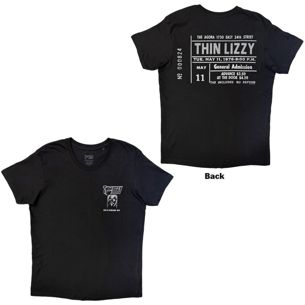 Thin Lizzy - Cleveland '76 Ticket Herren TShirt - Schwarz